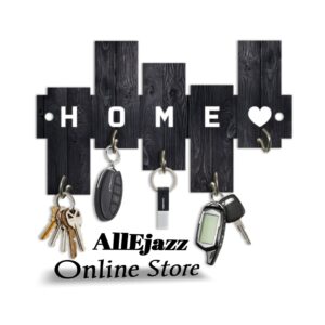 "Elegant Wooden Wall Key Holder: Organize with Style and Ease"