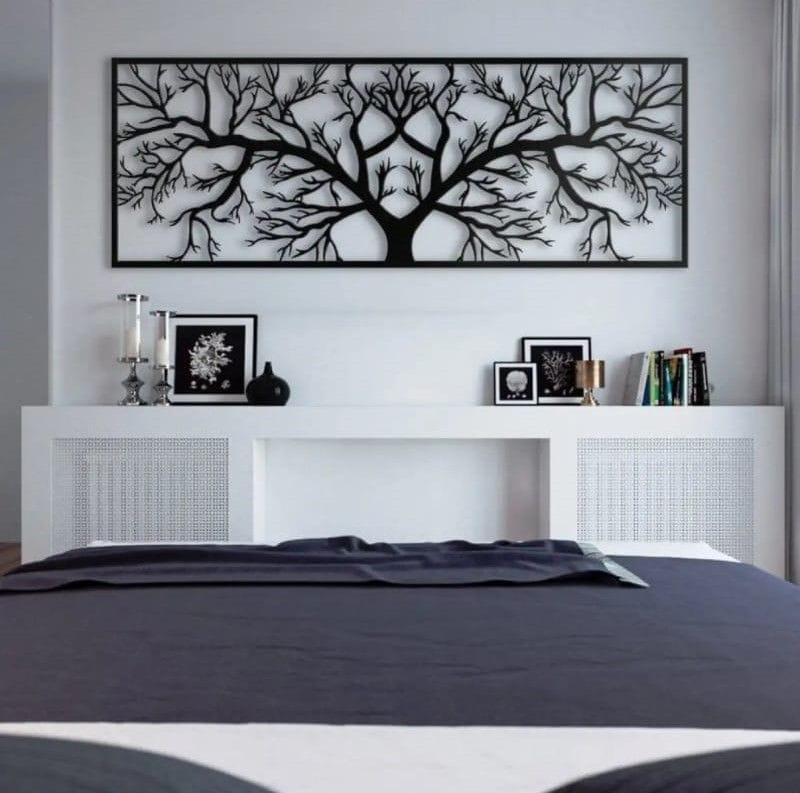 Modern Black Metal Tree Wall Art | Elegant Home Decor Pakistan
