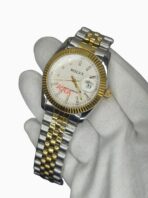 Classic Two-Tone Gold & Silver Luxury Watch – Jubilee Bracelet with Date Complication - Image 4