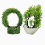 ​Artificial Moss Basket with Colorful Silk Peonies – Decorative Floral Tabletop Arrangement - Image 2