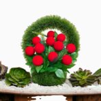 ​Artificial Moss Basket with Colorful Silk Peonies – Decorative Floral Tabletop Arrangement - Image 3