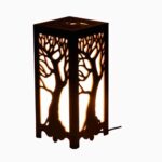 Tree of Life Laser-Cut Wooden Floor & Table Lamp – Silhouette Ambient Night Light