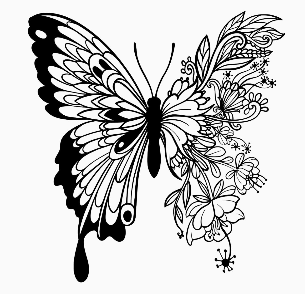 IMG-20260122-WA0099 Floral Butterfly Geometric Wall Art – Precision Laser-Cut Decorative Wall Hanging - Image 1