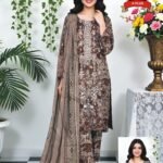 Women's Premium 3 Piece Printed Lawn Suit with Chiffon Dupatta | Unstitched Summer Collection