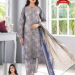 Women's Premium 3 Piece Printed Lawn Suit with Chiffon Dupatta | Unstitched Summer Collection