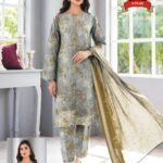 Women's Premium 3 Piece Printed Lawn Suit with Chiffon Dupatta | Unstitched Summer Collection