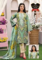 Women's Premium 3 Piece Printed Lawn Suit with Chiffon Dupatta | Unstitched Summer Collection