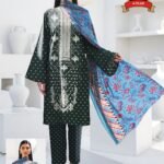 Women's Premium 3 Piece Printed Lawn Suit with Chiffon Dupatta | Unstitched Summer Collection