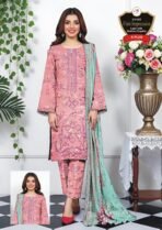 Women's Premium 3 Piece Printed Lawn Suit with Chiffon Dupatta | Unstitched Summer Collection