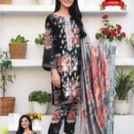Women's Premium 3 Piece Printed Lawn Suit with Chiffon Dupatta | Unstitched Summer Collection