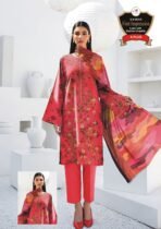 Women's Premium 3 Piece Printed Lawn Suit with Chiffon Dupatta | Unstitched Summer Collection