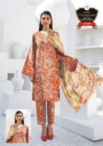 Women's Premium 3 Piece Printed Lawn Suit with Chiffon Dupatta | Unstitched Summer Collection