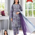 Women's Premium 3 Piece Printed Lawn Suit with Chiffon Dupatta | Unstitched Summer Collection