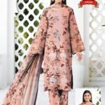 Women's Premium 3 Piece Printed Lawn Suit with Chiffon Dupatta | Unstitched Summer Collection