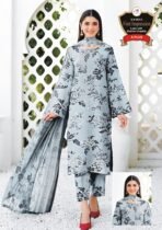Women's Premium 3 Piece Printed Lawn Suit with Chiffon Dupatta | Unstitched Summer Collection
