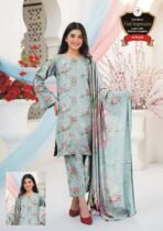 Women's Premium 3 Piece Printed Lawn Suit with Chiffon Dupatta | Unstitched Summer Collection