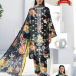 Women's Premium 3 Piece Printed Lawn Suit with Chiffon Dupatta | Unstitched Summer Collection