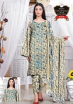 Women's Premium 3 Piece Printed Lawn Suit with Chiffon Dupatta | Unstitched Summer Collection