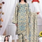 Women's Premium 3 Piece Printed Lawn Suit with Chiffon Dupatta | Unstitched Summer Collection
