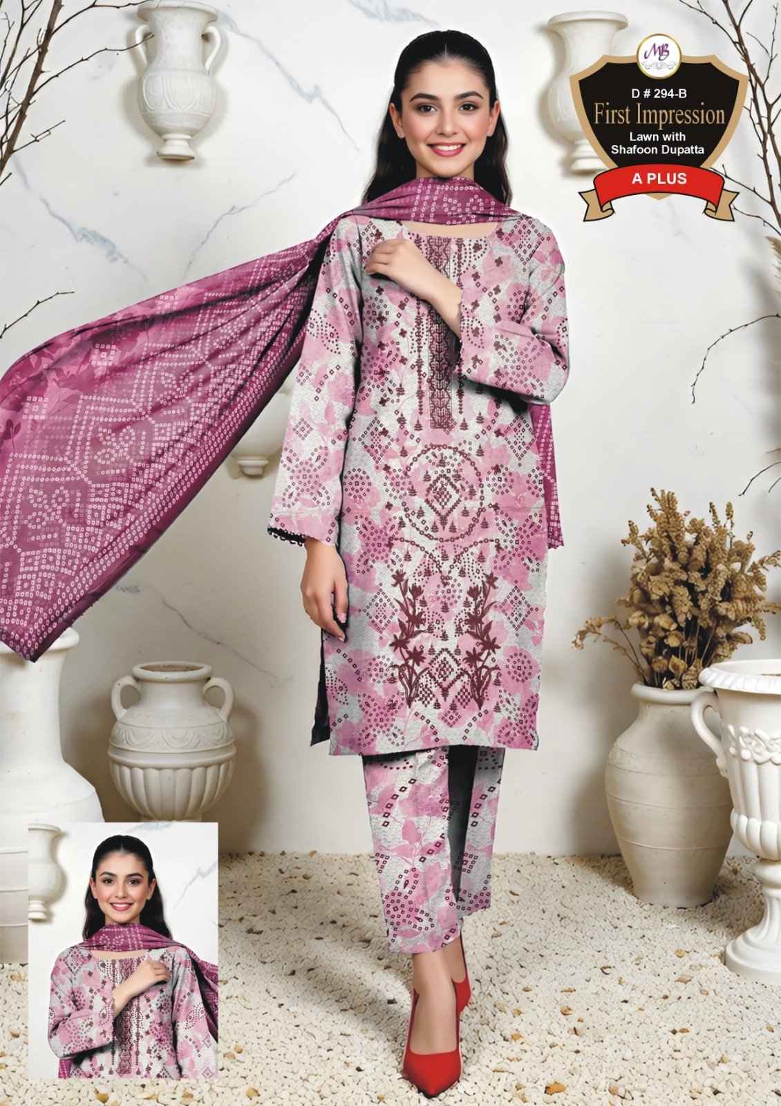 WhatsApp Image 2026-07-16 at 7.34.25 PM Premium Women's 3 Piece Lawn Suit with Chiffon Dupatta - Image 1